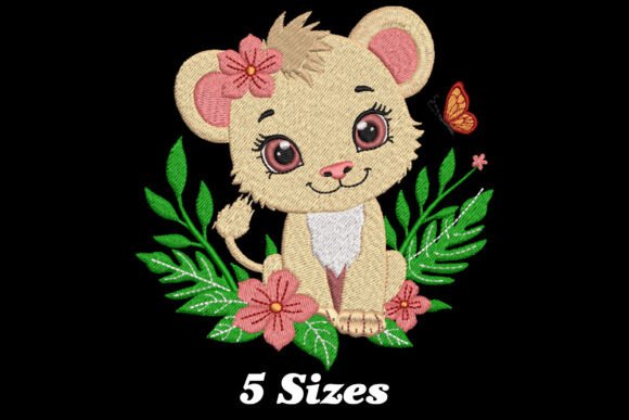 Floral Cute Lion