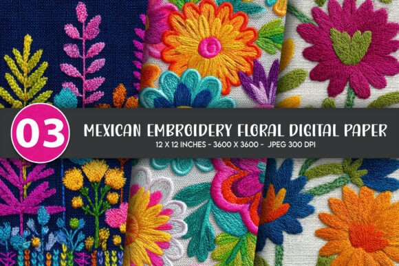 Floral Mexican Embroidery Design