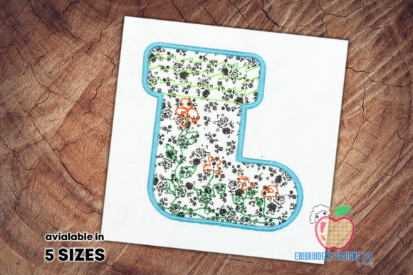 Floral Shoe Applique Embroidery