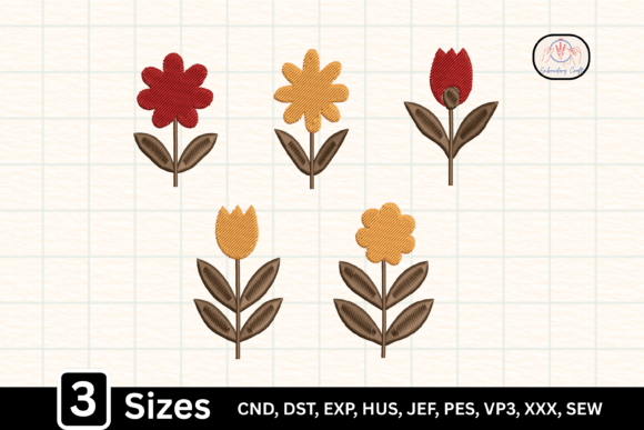 Minimalist Flower Embroidery Set